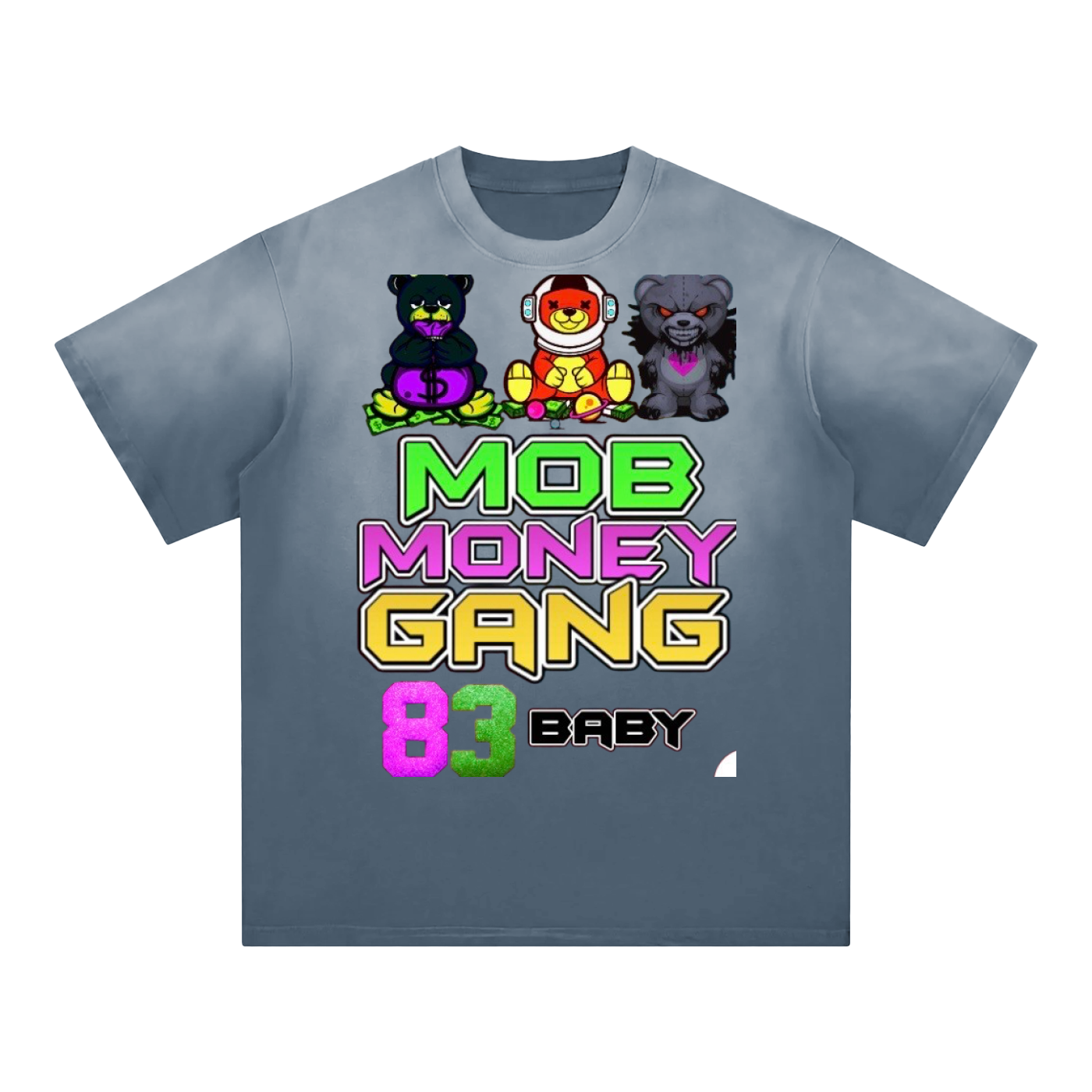 Mob Money Gang “83 Baby” Sunfade Edge Gradient T-Shirt