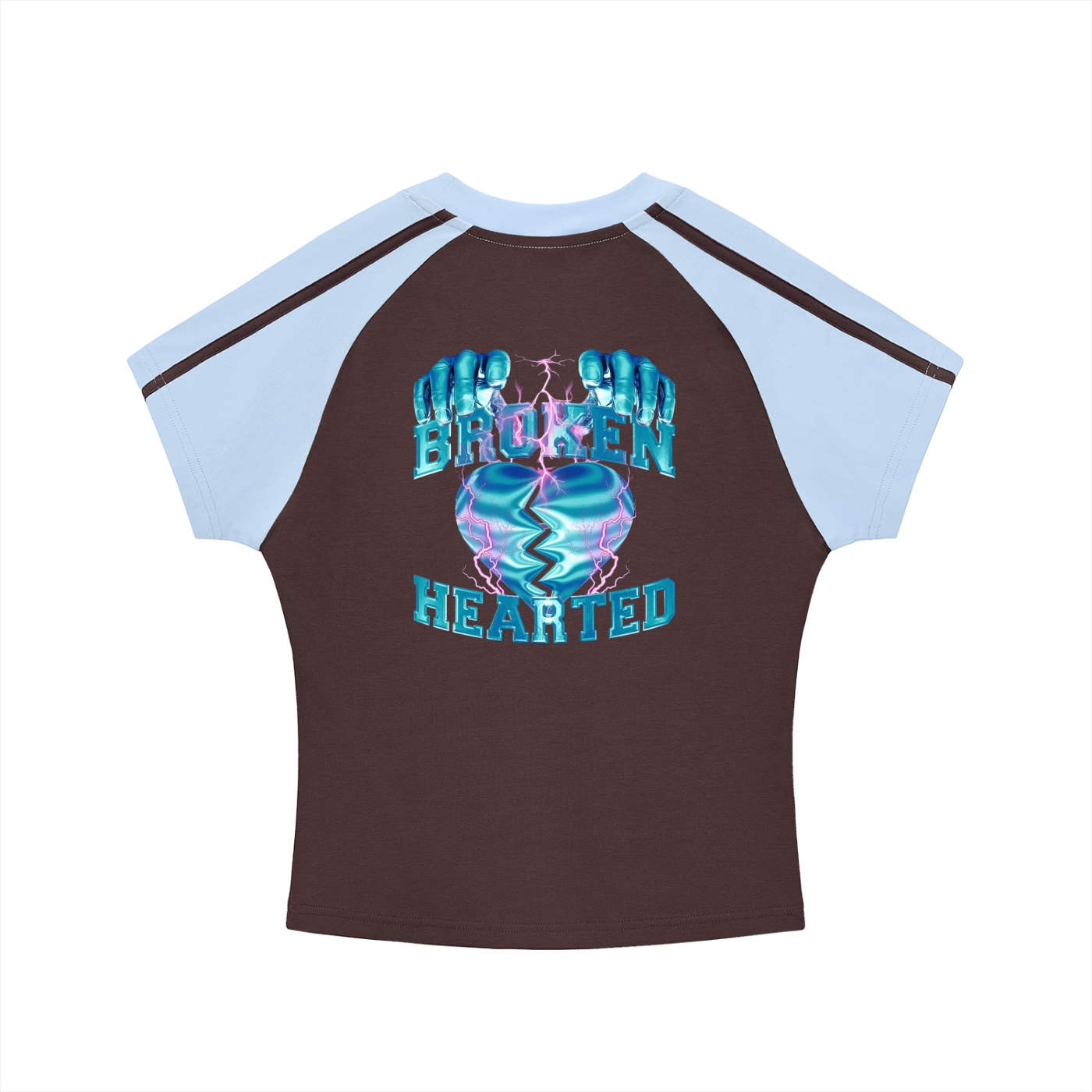 Mob Money Gang Woman’s Contrast Stripes Bodycon Raglan  Sleeve T-Shirt