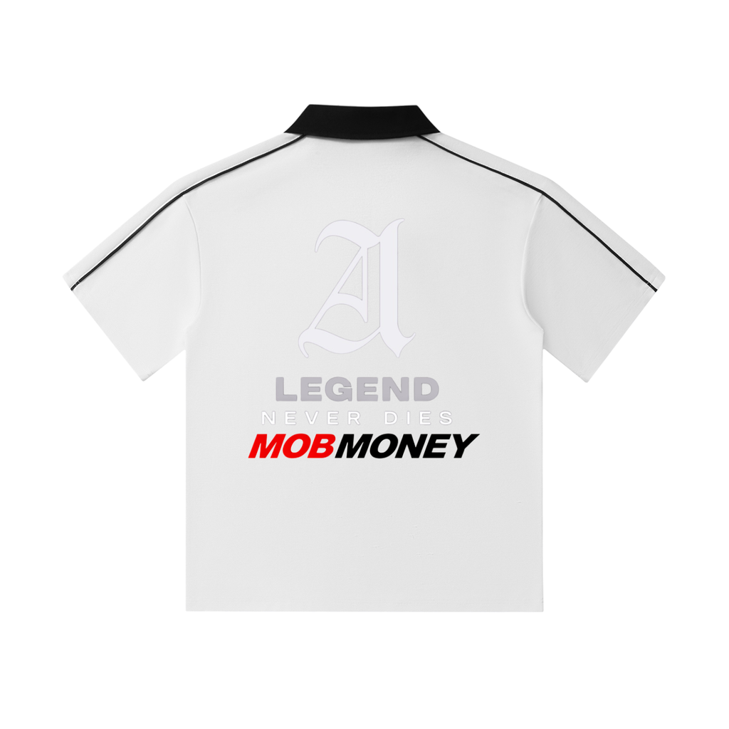 Drip Of Life Contrast Collar Short-Sleeve Polo Shirt