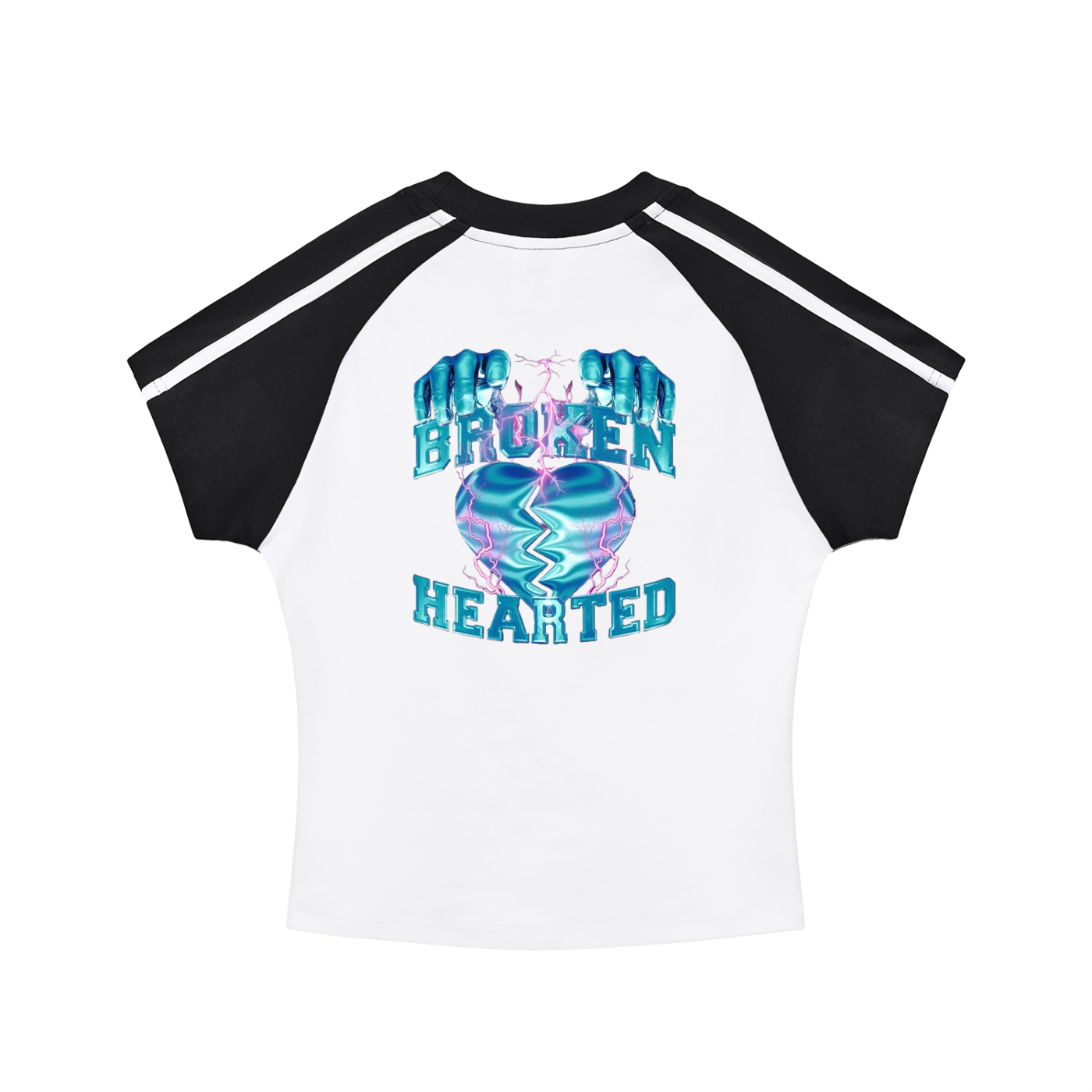 Mob Money Gang Woman’s Contrast Stripes Bodycon Raglan  Sleeve T-Shirt