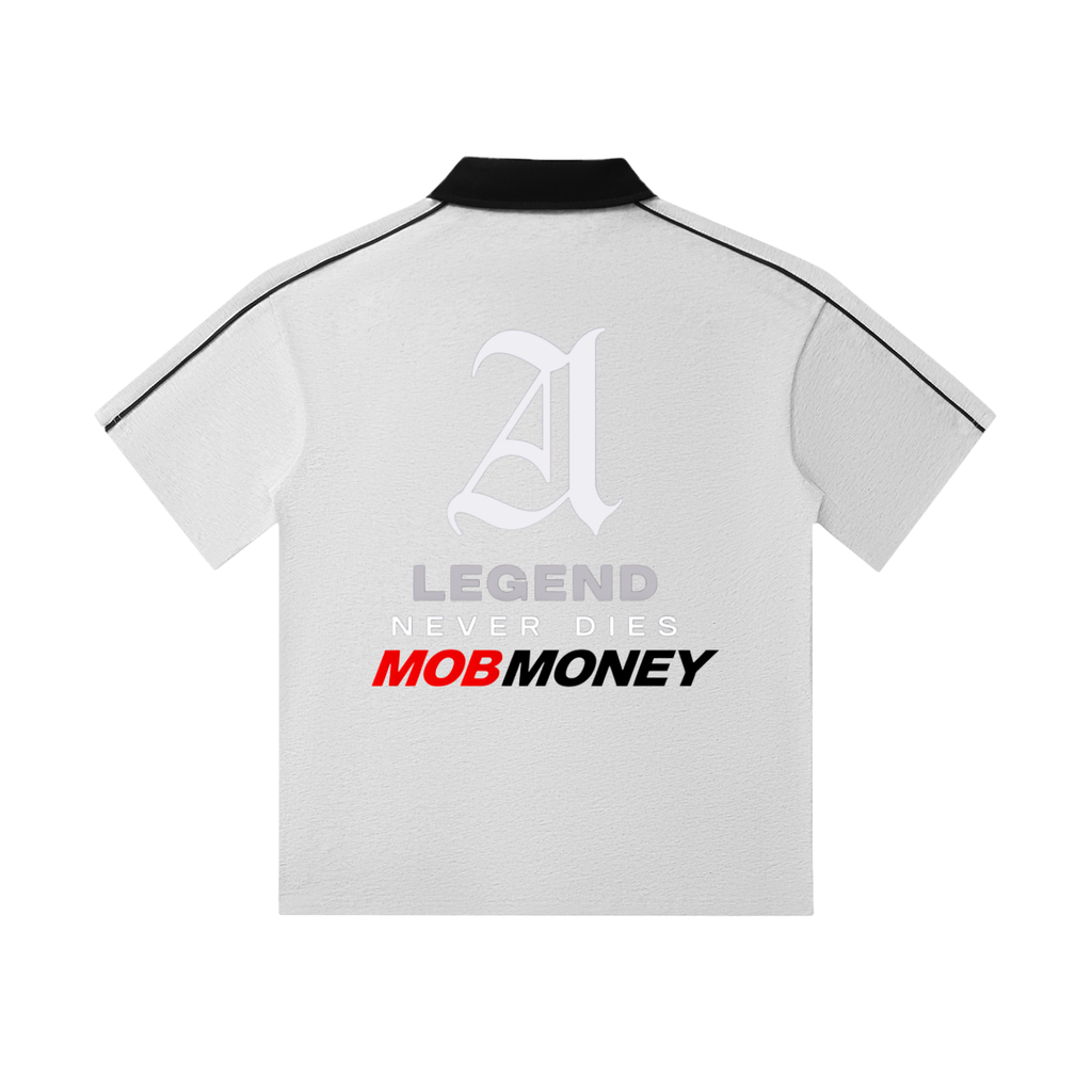 Drip Of Life Contrast Collar Short-Sleeve Polo Shirt